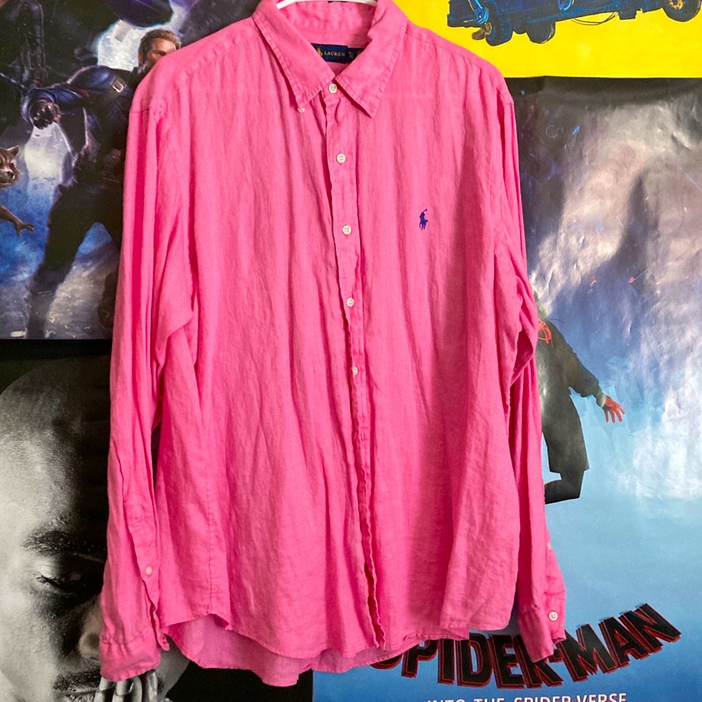 VINTAGE RALPH LAUREN PINK BUTTON DOWN